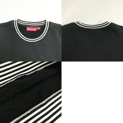 Supreme Classic Logo Stripe Rib Sweatshirt Multi Size S