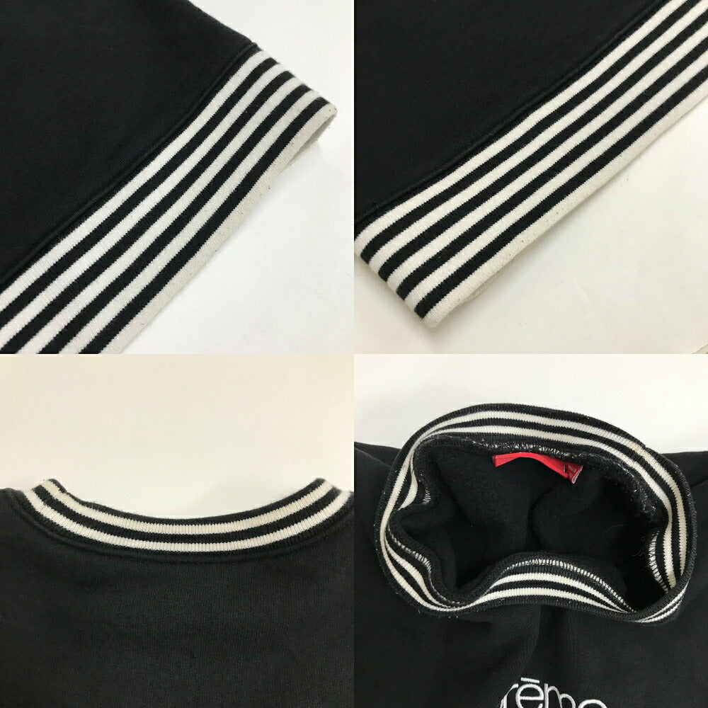 Supreme Classic Logo Stripe Rib Sweatshirt Multi Size S