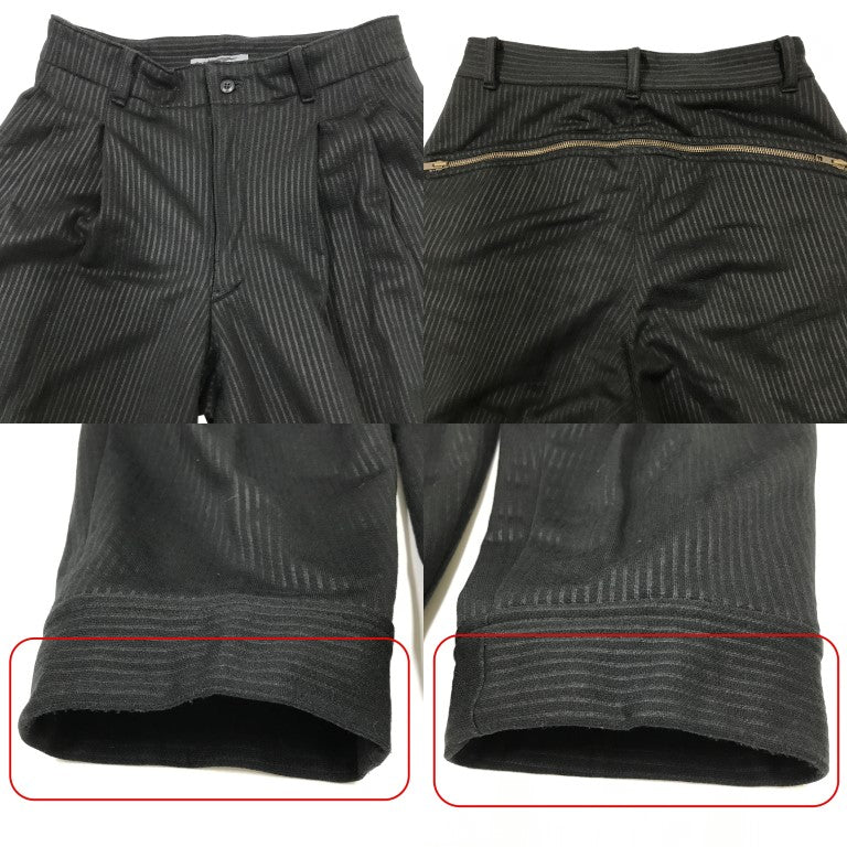 ISSEY MIYAKE 80s Black Stripe Slacks Pants Size M