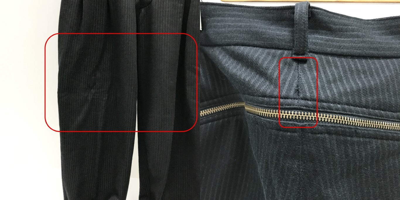 ISSEY MIYAKE 80s Black Stripe Slacks Pants Size M