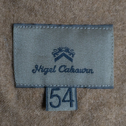 NIGEL CABOURN Wool Mix Brown Denim Jacket Size XXL