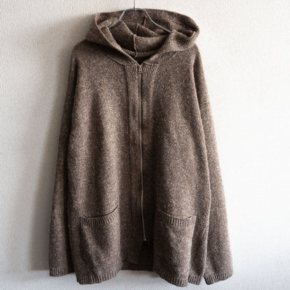 Y's for Men Zip-up knit hoodie Brown Size L