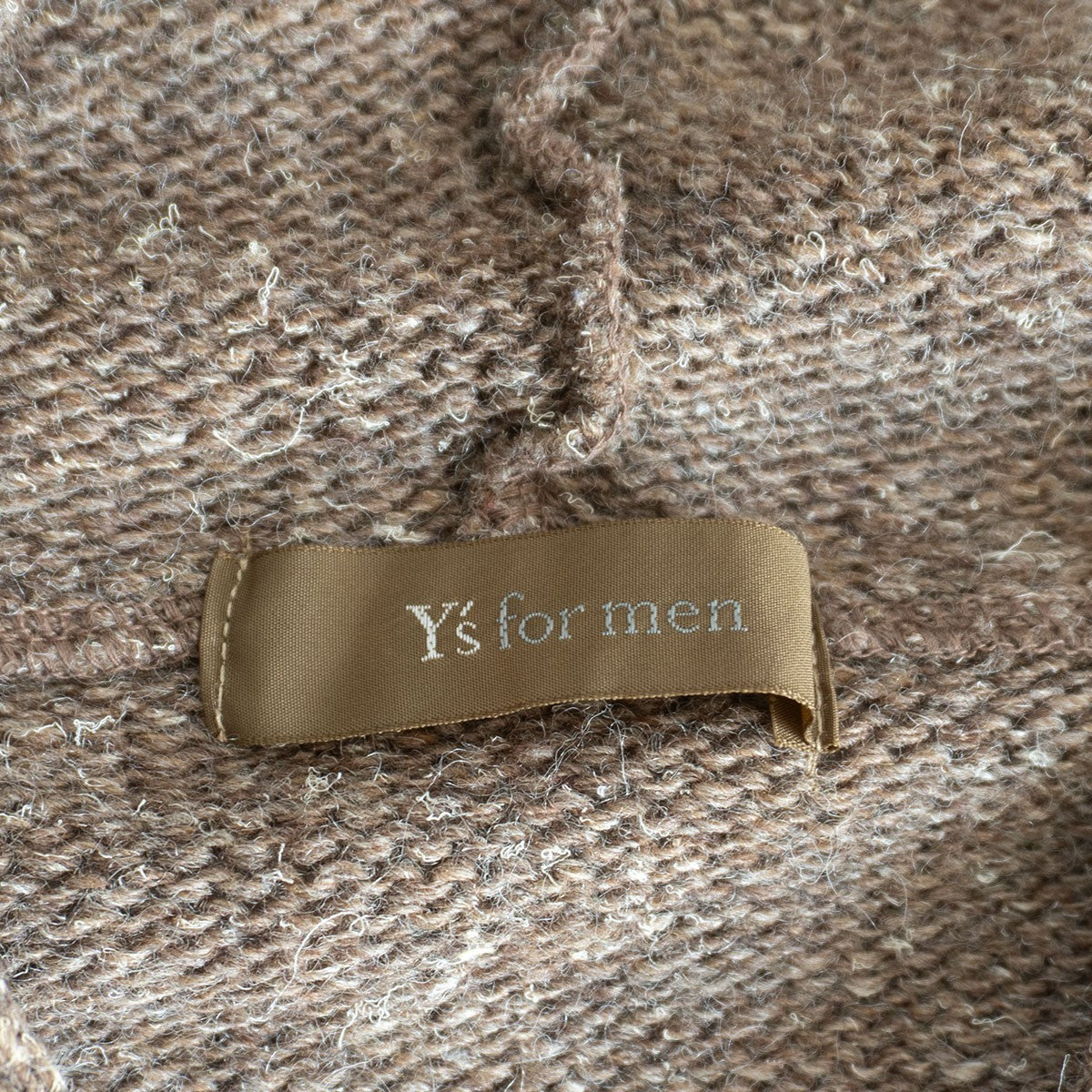 Y's for Men Zip-up knit hoodie Brown Size L