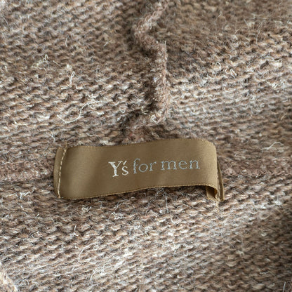 Y's for Men Zip-up knit hoodie Brown Size L