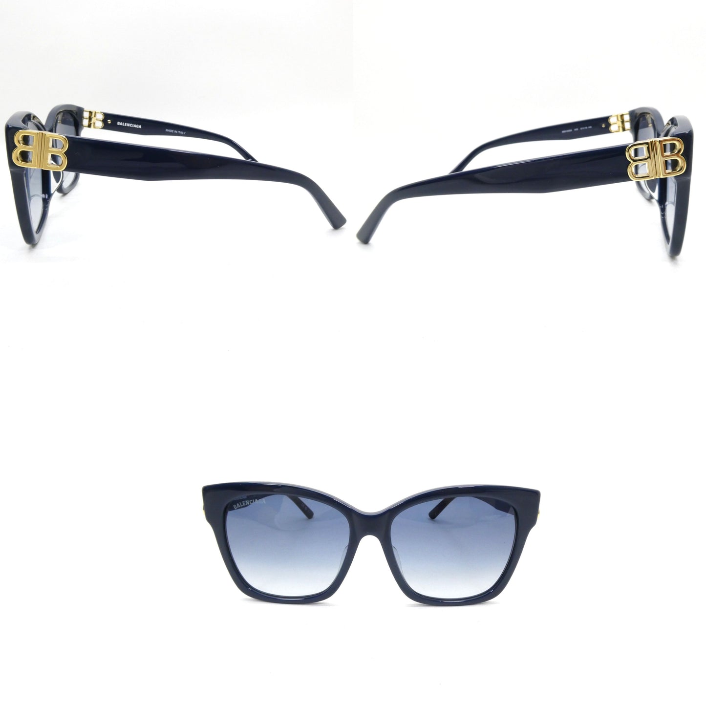 BALENCIAGA Unisex Blue Frame Lens Sunglasses Size ONE SIZE