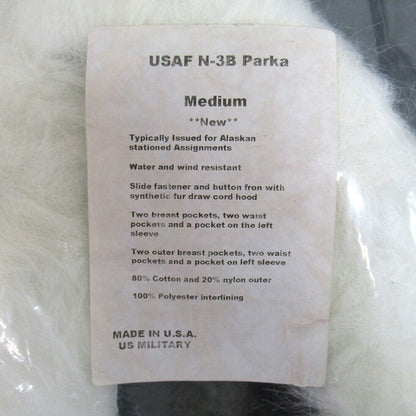 US.AIR FORCE N-3B Parka Deadstock Green Size M