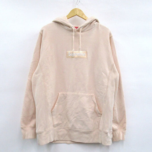 Supreme FW16 Box Logo Peach Pink Hoodie Size L