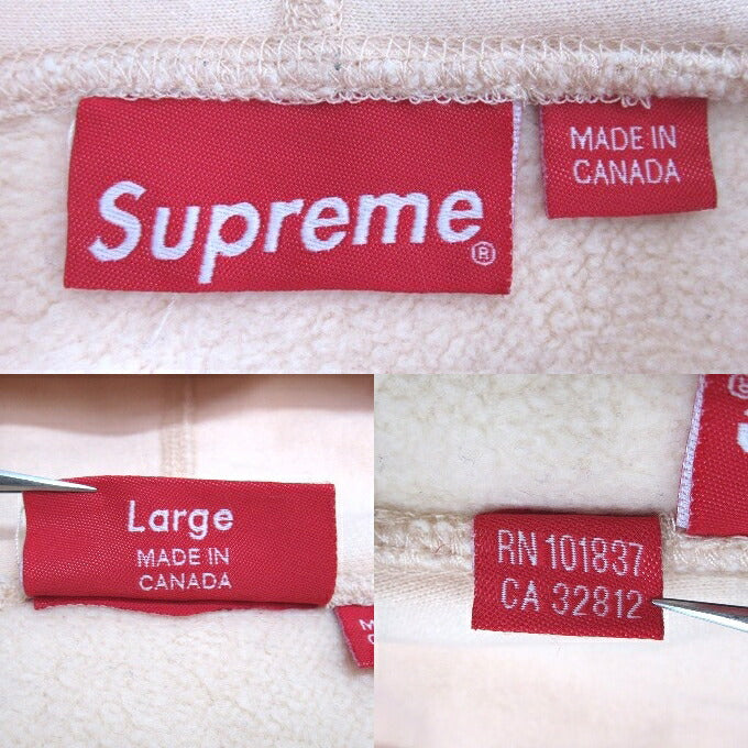 Supreme FW16 Box Logo Peach Pink Hoodie Size L