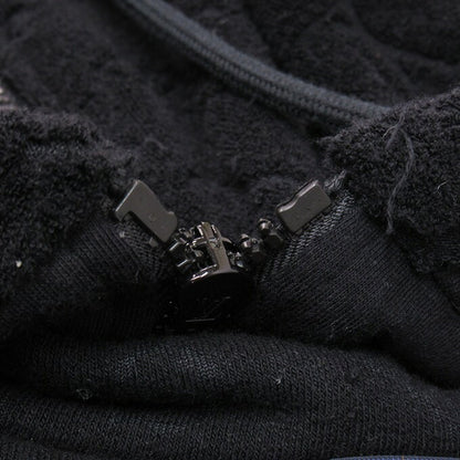 LOUIS VUITTON Monogram French Terry Zip Hoodie Black Size M