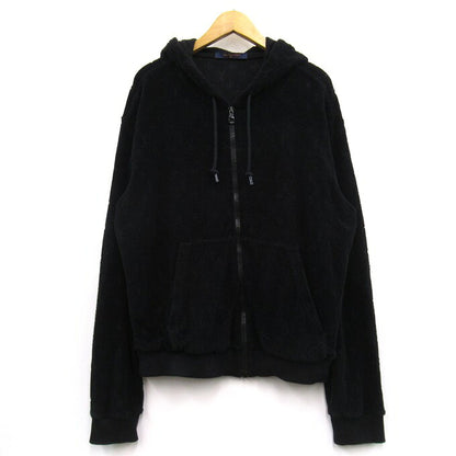 LOUIS VUITTON Monogram French Terry Zip Hoodie Black Size M