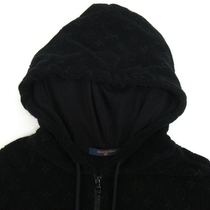 LOUIS VUITTON Monogram French Terry Zip Hoodie Black Size M