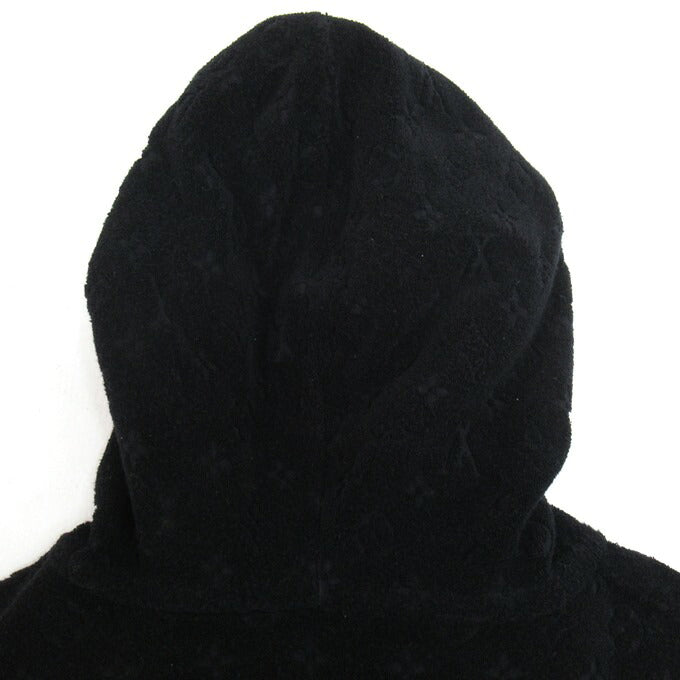 LOUIS VUITTON Monogram French Terry Zip Hoodie Black Size M