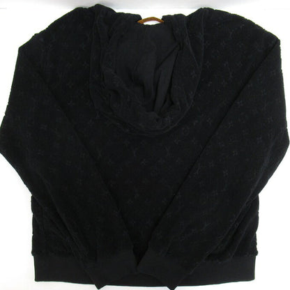 LOUIS VUITTON Monogram French Terry Zip Hoodie Black Size M