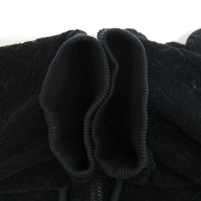 LOUIS VUITTON Monogram French Terry Zip Hoodie Black Size M
