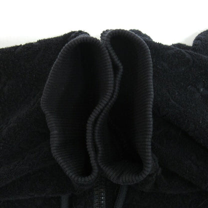 LOUIS VUITTON Monogram French Terry Zip Hoodie Black Size M