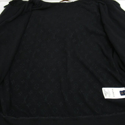 LOUIS VUITTON Monogram French Terry Zip Hoodie Black Size M