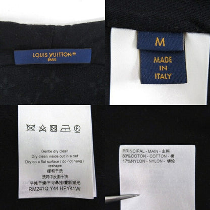 LOUIS VUITTON Monogram French Terry Zip Hoodie Black Size M