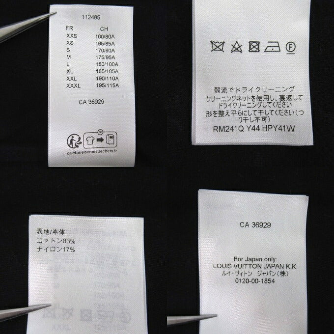 LOUIS VUITTON Monogram French Terry Zip Hoodie Black Size M