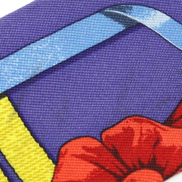 HERMES Grand Manege Silk Scarf Purple