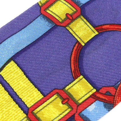 HERMES Grand Manege Silk Scarf Purple