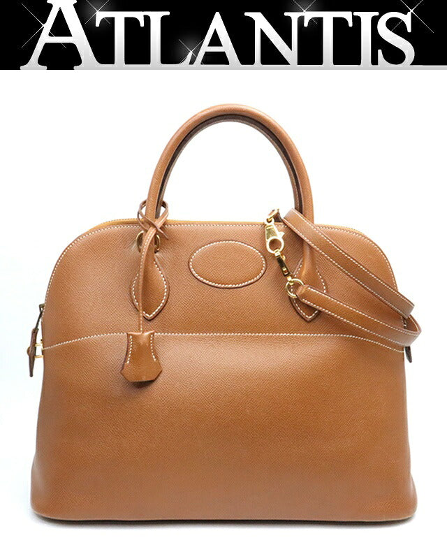 HERMES Bolide 35 2WAY Handbag Cousuvel Leather Size ONE SIZE