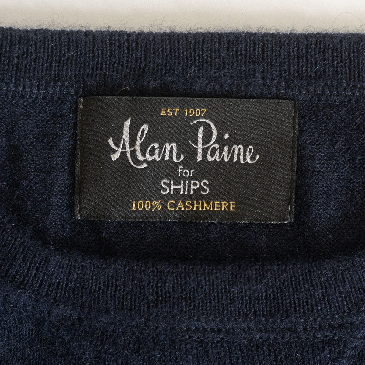 Alan Paine Cashmere Knit Sweater Blue Size 46