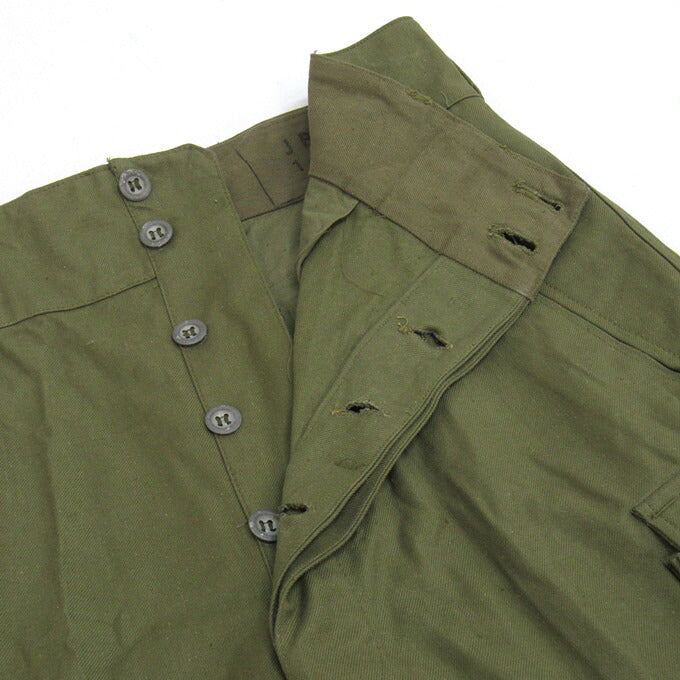 French Military 40s-50s M-47 Cargo Pants Green Size 35