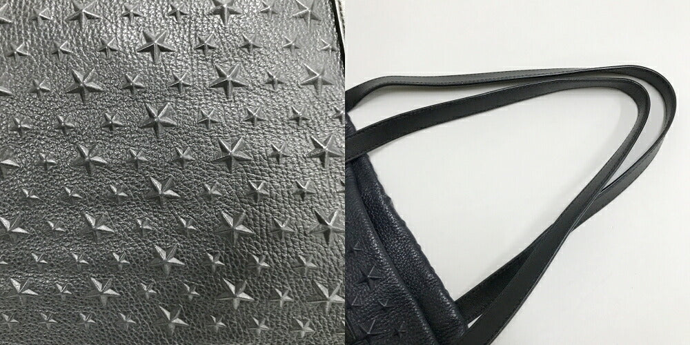 JIMMY CHOO Pimlico Tote Bag Navy Blue Size ONE SIZE