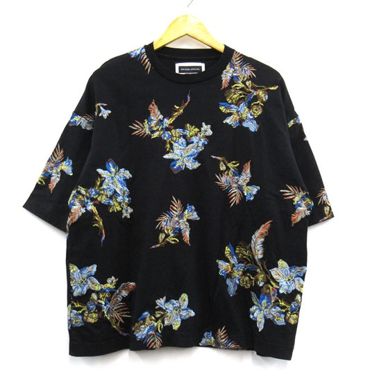 MAISON SPECIAL Embroidered T-Shirt Black Size 0