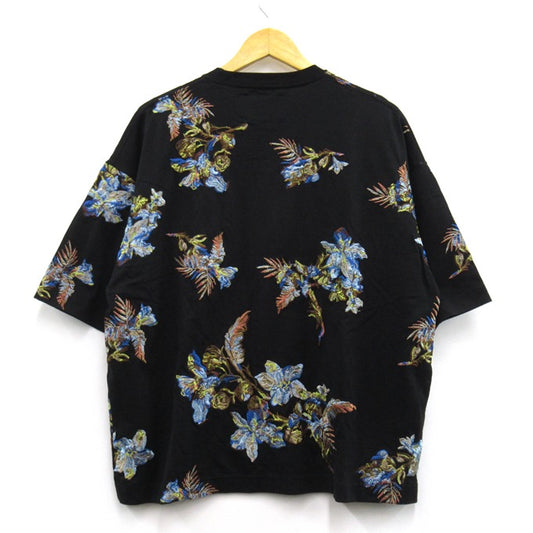 MAISON SPECIAL Embroidered T-Shirt Black Size 0