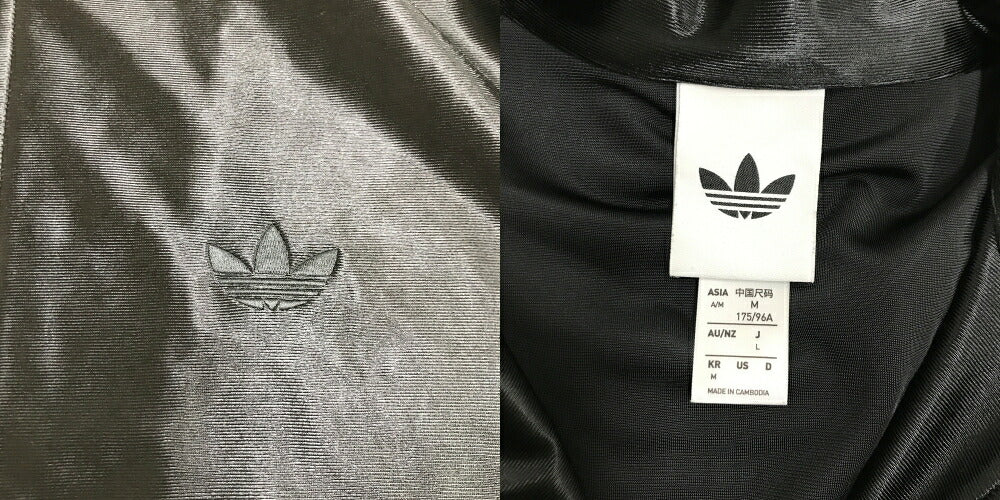 adidas METAL FBIRD Firebird Metallic Track Top Black Size L