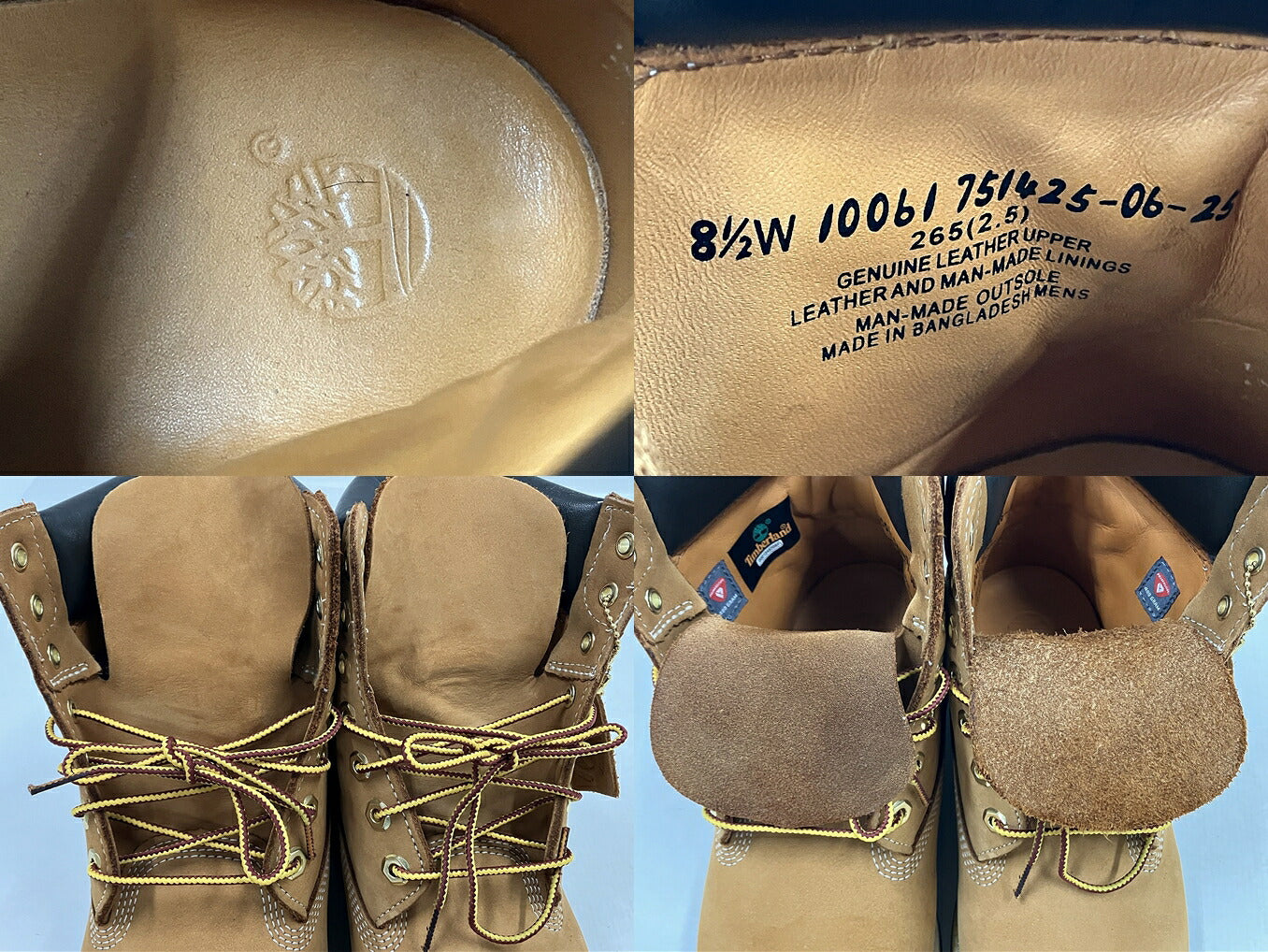 Timberland 6inch Premium Waterproof Boot Wheat Size 26.5CM
