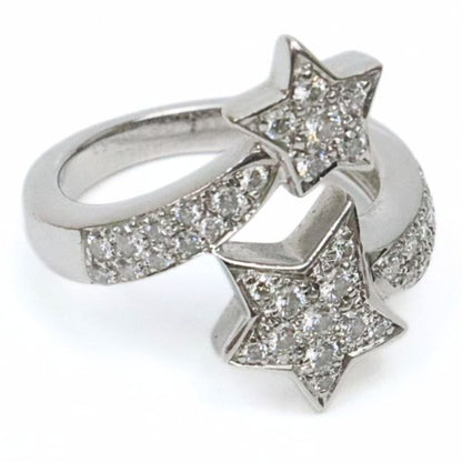 CHANEL Comet Pave Diamond Ring K18WG Size ONE SIZE