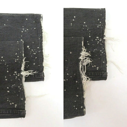 NUMBER(N)INE 01AW Black Grunge Denim Jeans Pants Size 2