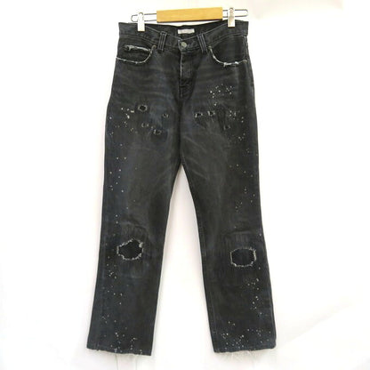 NUMBER(N)INE 01AW Black Grunge Denim Jeans Pants Size 2