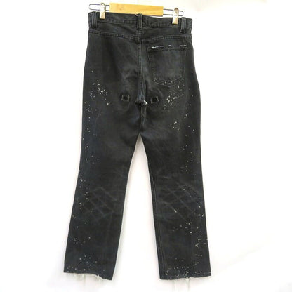 NUMBER(N)INE 01AW Black Grunge Denim Jeans Pants Size 2