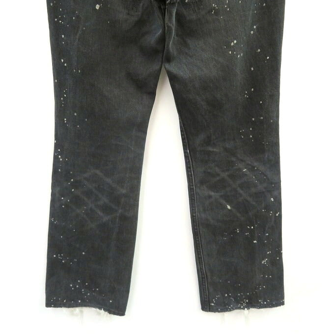 NUMBER(N)INE 01AW Black Grunge Denim Jeans Pants Size 2