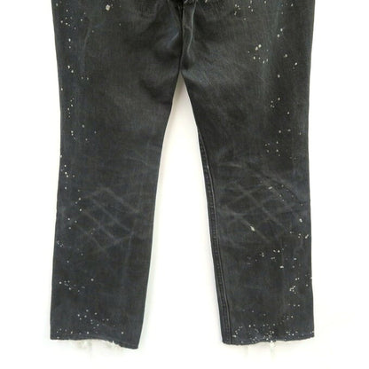 NUMBER(N)INE 01AW Black Grunge Denim Jeans Pants Size 2