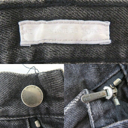 NUMBER(N)INE 01AW Black Grunge Denim Jeans Pants Size 2