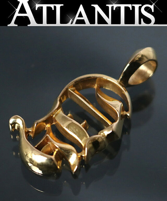 CHROME HEARTS 22K Vertical Logo Pendant Charm Size ONE SIZE