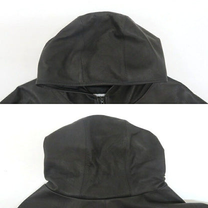 MOSSIR by FINE CREEK&CO Cowhide Hoodie Black