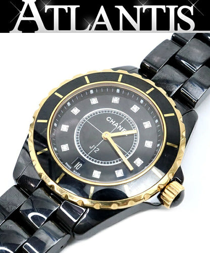 CHANEL J12 11P Diamond Ceramic K18PG Watch Size ONE SIZE