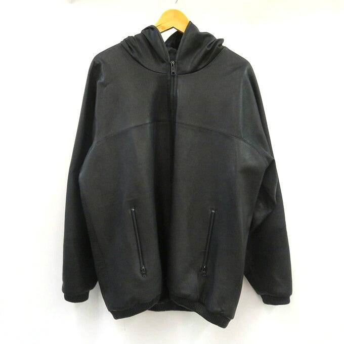 MOSSIR by FINE CREEK&CO Cowhide Hoodie Black