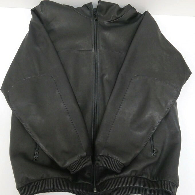 MOSSIR by FINE CREEK&CO Cowhide Hoodie Black