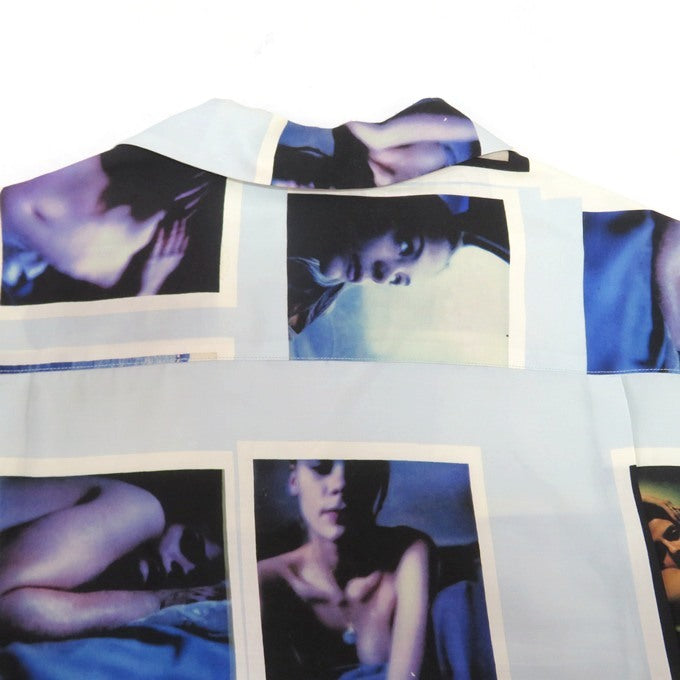 WACKO MARIA DAVIDE SORRENTI S/S Hawaiian Shirt Blue Size L