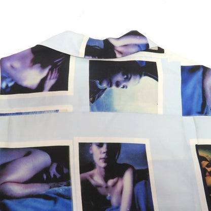 WACKO MARIA DAVIDE SORRENTI S/S Hawaiian Shirt Blue Size L