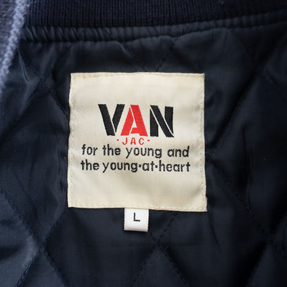 VAN JAC Leather sleeve varsity jacket Size L