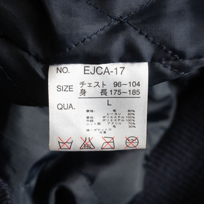 VAN JAC Leather sleeve varsity jacket Size L
