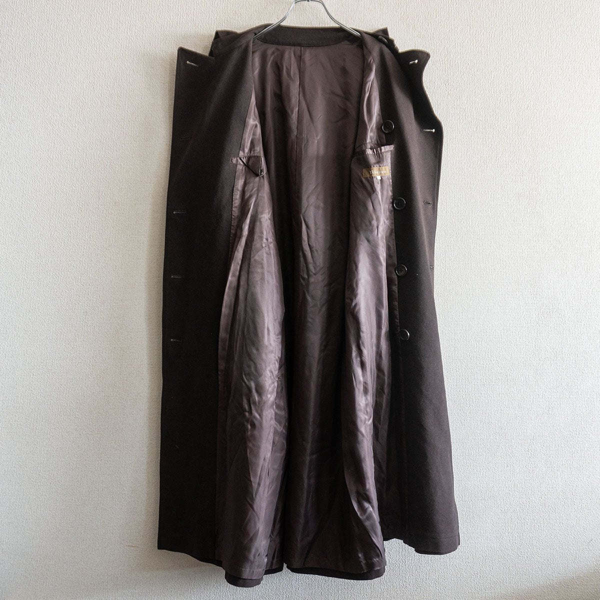 Y's for Men Hooded Long Trench Coat Size 3