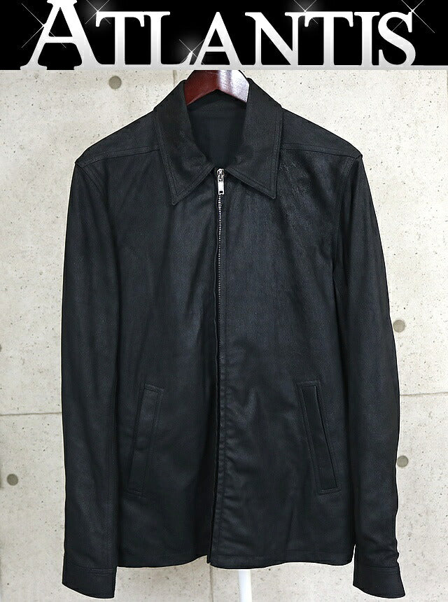 RICK OWENS FW25 BRAD JKT Leather Jacket Black Size 48